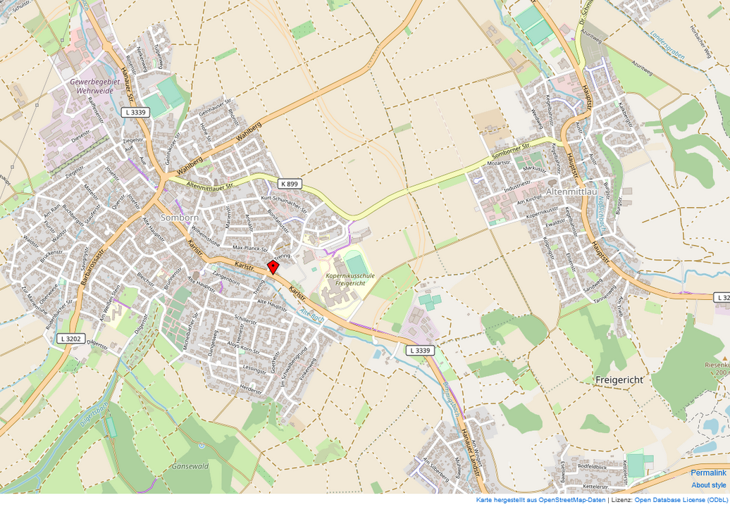 Daten von OpenStreetMap - Veröffentlicht unter ODbL